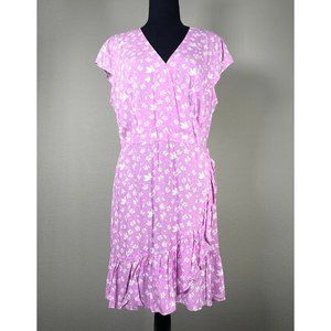 J Crew Pink Floral Print Dress
